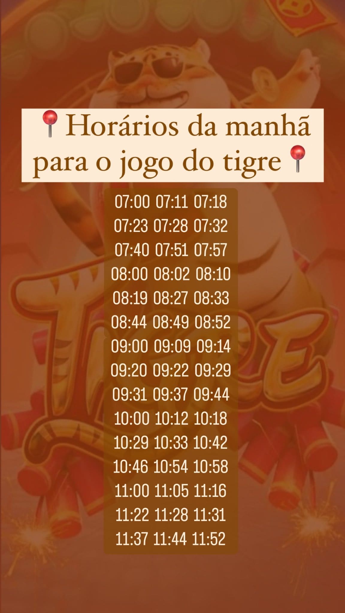 horarios jogo do tigre