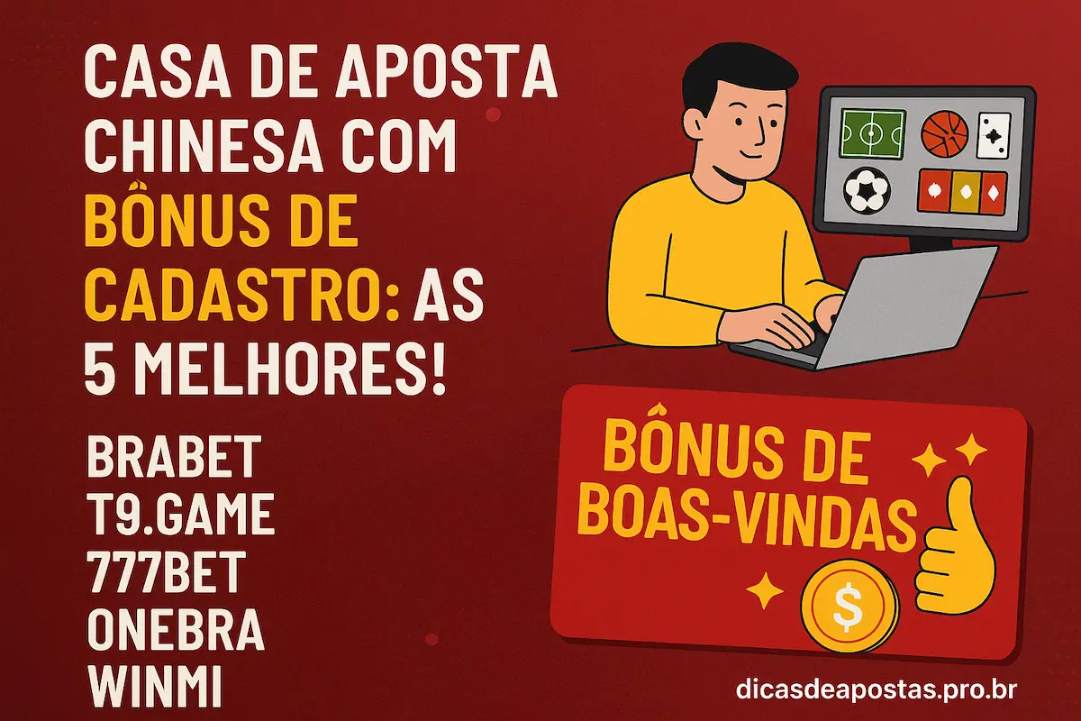 Casa de aposta chinesa com bônus de cadastro: as 5 melhores!